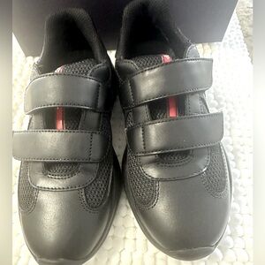 Black Prada Kid Sneakers (Size 11-11.5) - 100% Authentic